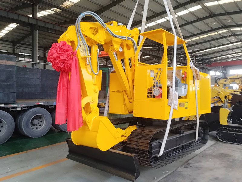 山东矿安重工自主研发生产的液压挖掘机专车发货